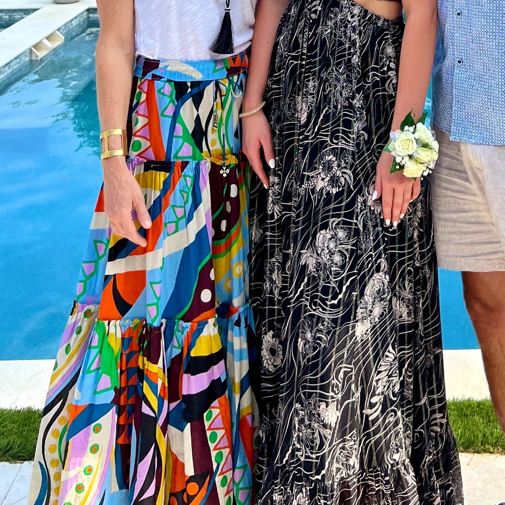 Zara Colorful Geometric Maxi Skirt